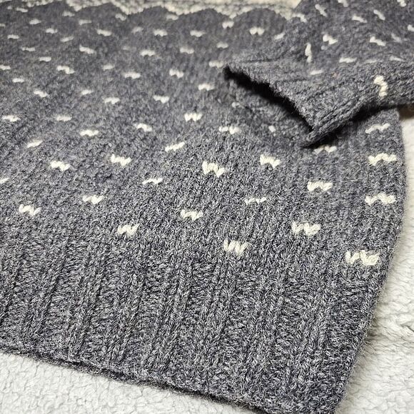 Hand Knit Wool Grandpa Sweater Mens L Safari Travel Chunky Vtg Banana Republic - Picture 5 of 11